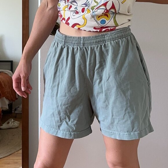 Los Angeles Apparel Pants - Light Blue Drawstring Shorts - Athletic or Lounge